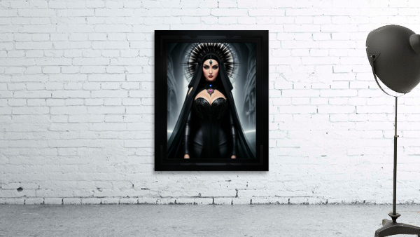 The Witch Queen Aliana Thaidorost Captivating AI Concept Art Portrait by Xzendor7 Wall Preview