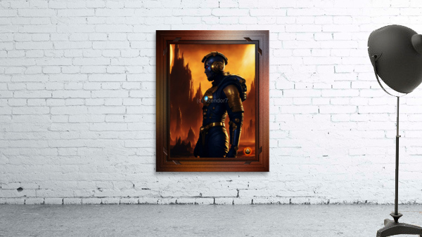 Brygdon Of The Fifth Imperium Captivating AI Concept Art Portrait by Xzendor7 Wall Preview