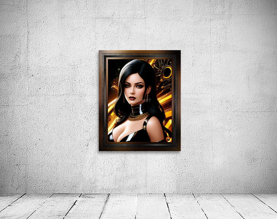 The Enigmatic Tellenia Ravolious Enchanting Fantasy AI Concept Art Portrait by Xzendor7 Wall Preview