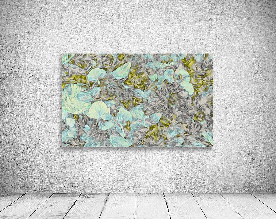 lime floral Wall Preview