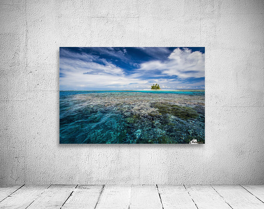 An island that forms part of the marine park, near the Tuvalu mainland; Tuvalu by PacificStock