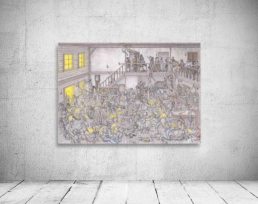 Wild West Saloon Fight Wall Preview