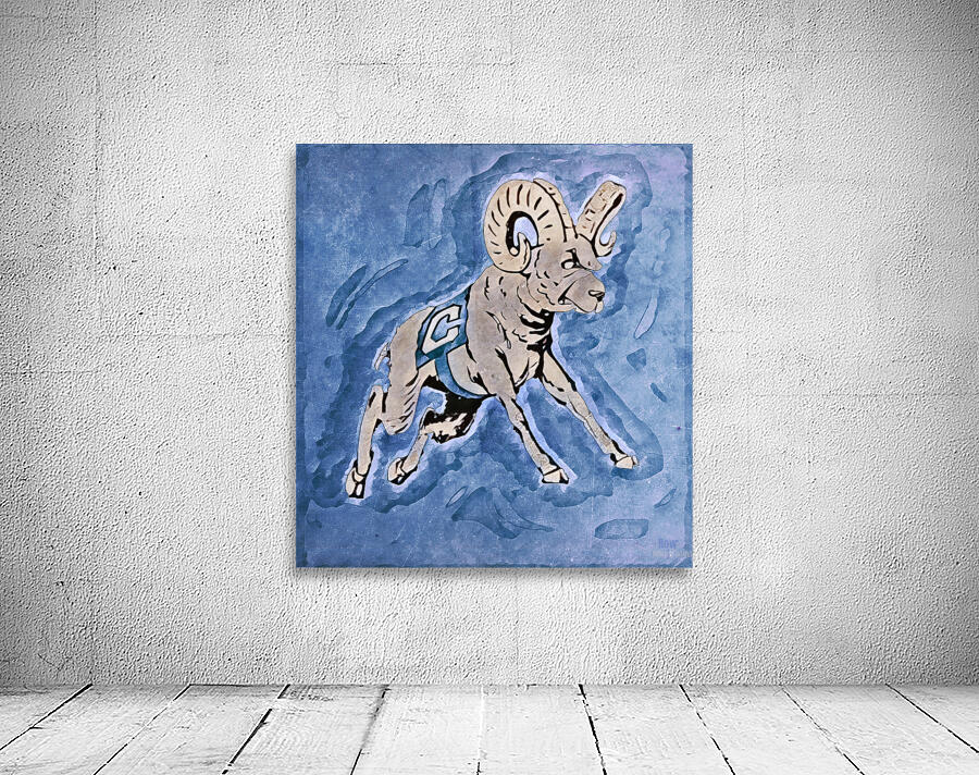 Retro Seventies North Carolina Ram Art Wall Preview