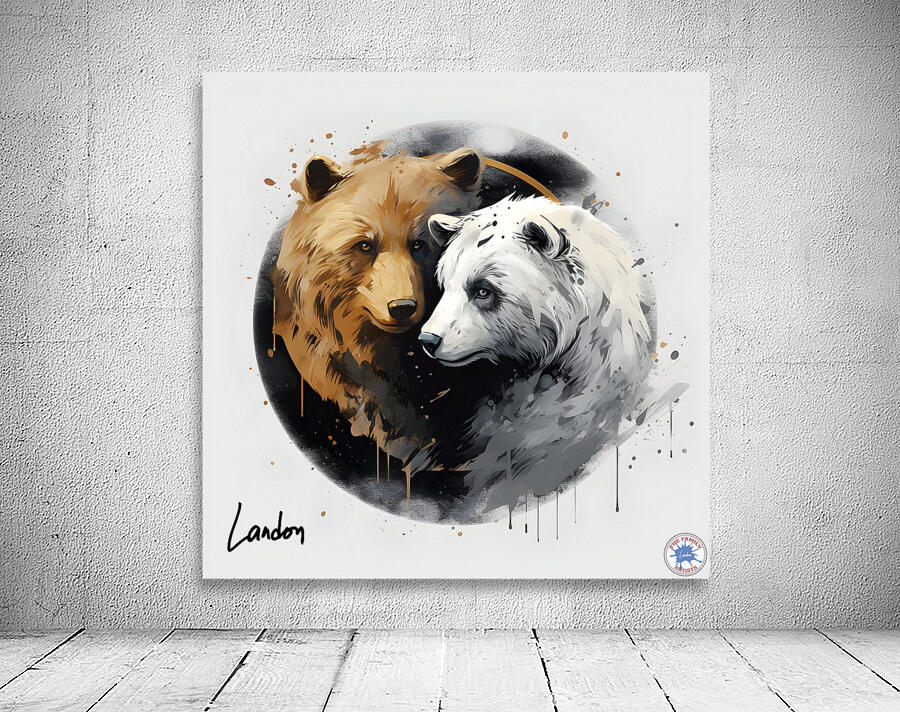 yin yang bear 3 Wall Preview