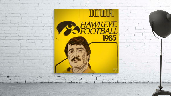 1985 Hayden Fry Iowa Football Art Wall Preview