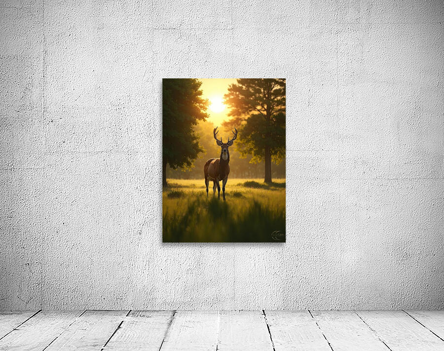 Photorealistic Deer Environment Wall Preview