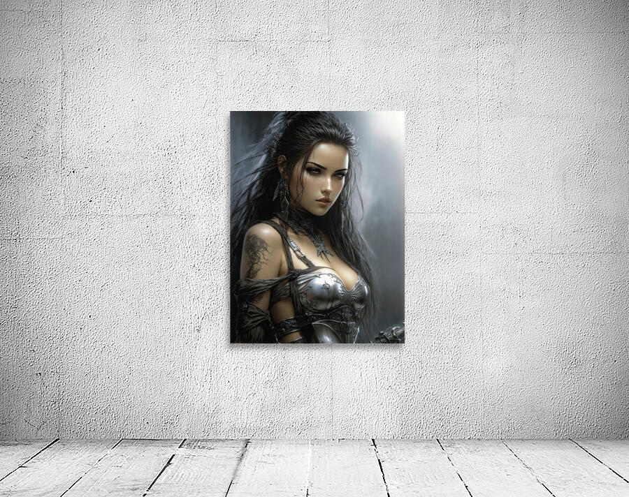 Ultra-Realistic Fantasy Female Warrior Wall Preview