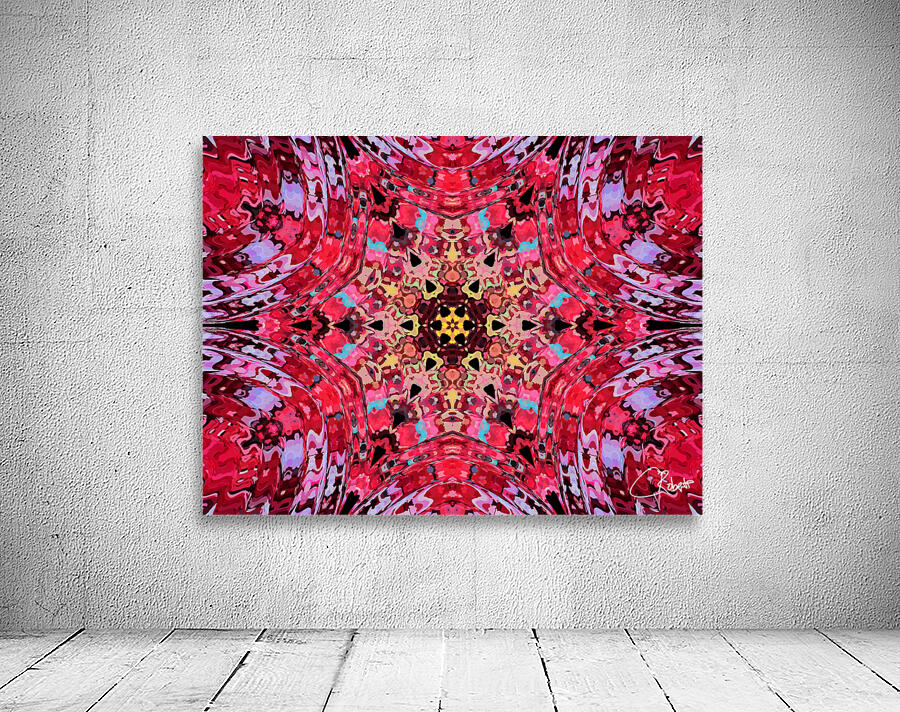 Abstract Colours Collide in Reds Wall Preview