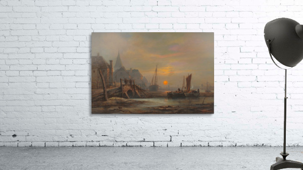 Sunset in a port Wall Preview