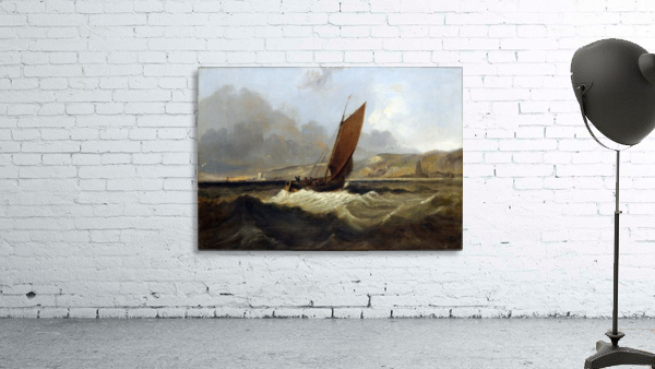 Sailing Boat off the Coast Wall Preview