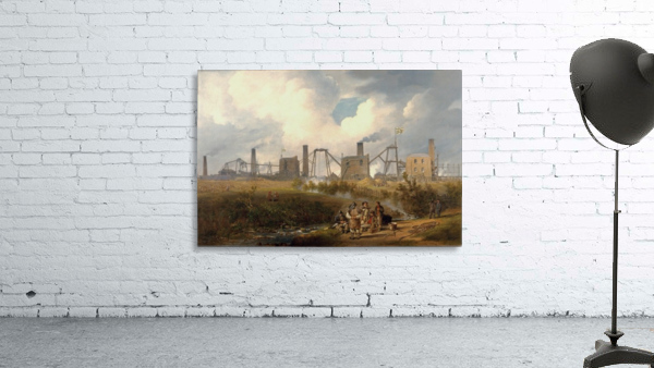 Workers near the factory Wall Preview