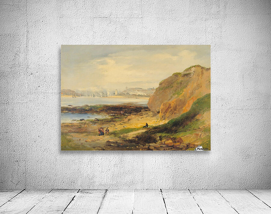 Landscape with boats near a distant city Wall Preview