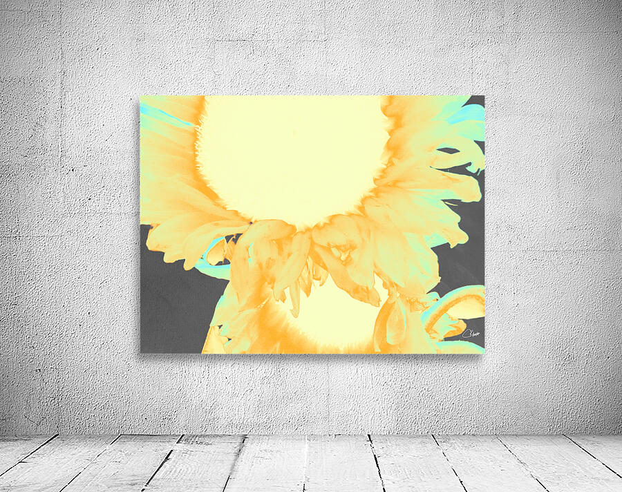  Neon Orange Sunflowers Two in Heatwave Wall Preview