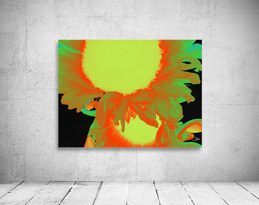   Neon Sunflowers Two in Heatwave Wall Preview