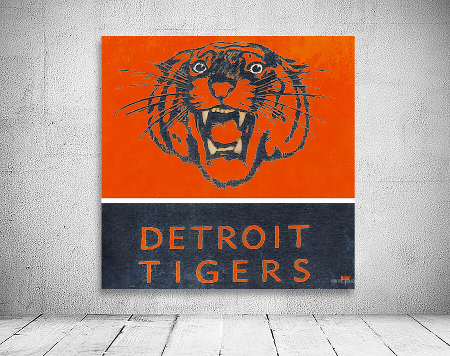 Vintage Detroit Tigers Art by Row One Brand