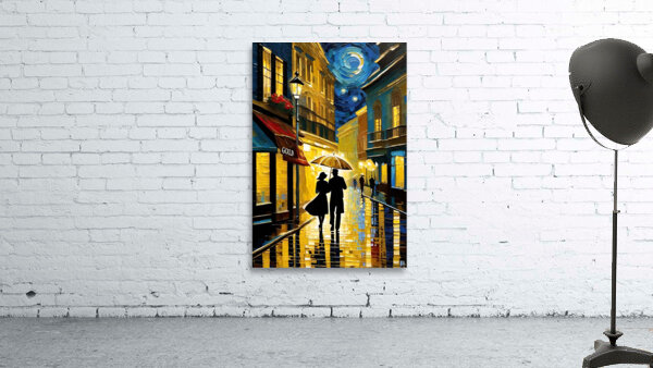 Shopping In The Rain In Downtown Naples Wall Preview