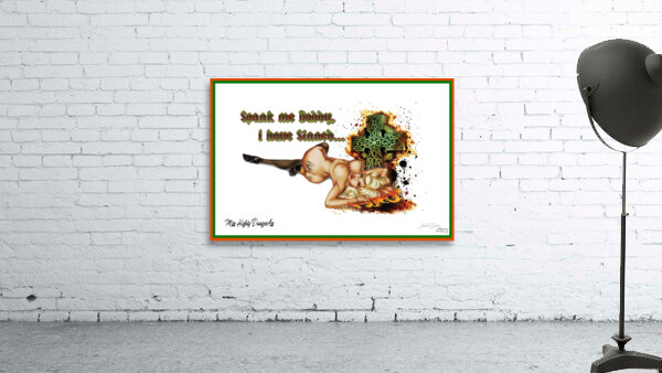 Spank Me Daddy Pin Up Miss Highly Dangerass Wall Preview