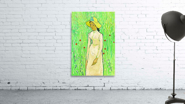 van gogh 1890 girl in white digitized Wall Preview