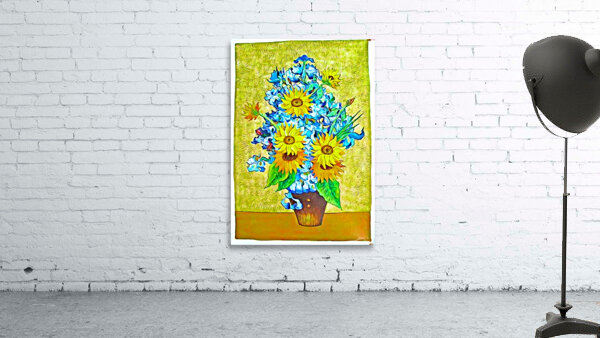 Flower portrait Van Gogh oil painting digitized.j Wall Preview