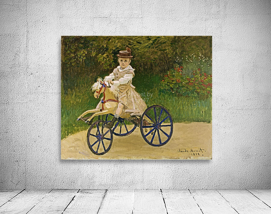 Jean Monet On His Hobby Horse 1872 by Monet by ArteFinoArt