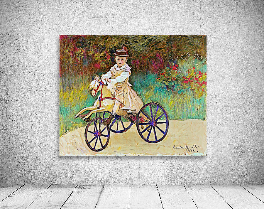 Jean Monet On His Hobby Horse 1872 oil by Monet by ArteFinoArt
