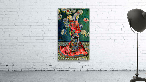 Madame Monet en costume japonais 1876 poly by Monet by ArteFinoArt