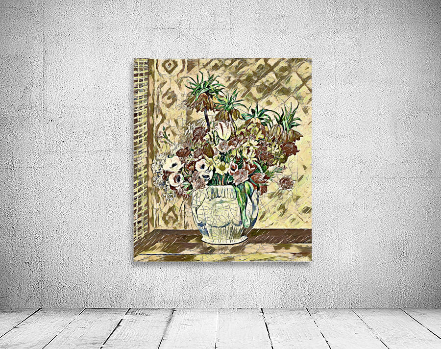 Still Life Flowers 1885 ink by Renoir by ArteFinoArt