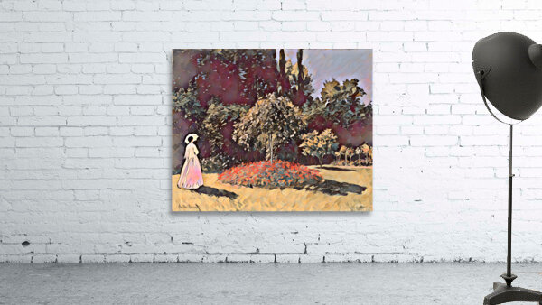 Woman in the Garden 1867 dig oil2 by Monet by ArteFinoArt