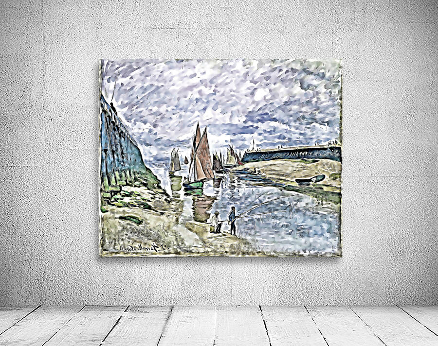 Le port de Trouville Breakwater at Trouville Low  1698624048.7293 by Monet by ArteFinoArt
