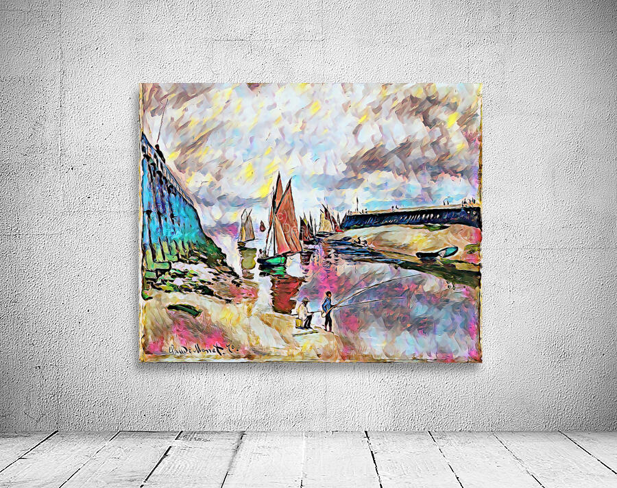Le port de Trouville Breakwater at Trouville Low  1698624052.322 by Monet by ArteFinoArt