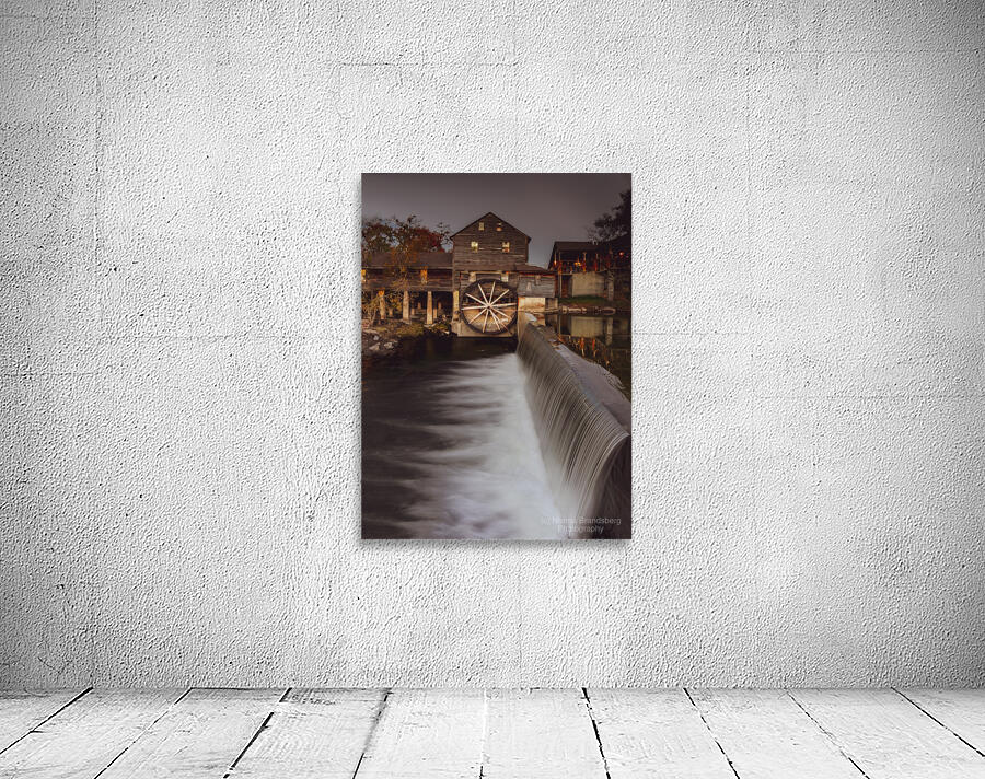 Old Mill Pigeon Forge Vertical in Autumn Wall Preview