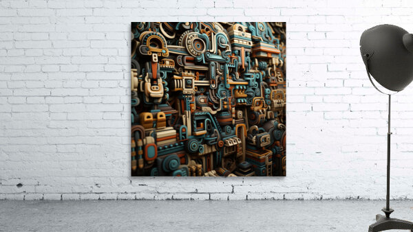 Aztec Art 3 Wall Preview
