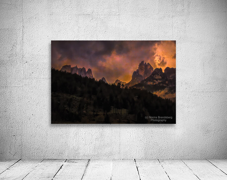Possa di Fassa Sunset in the Italian Dolomite Mountains Wall Preview