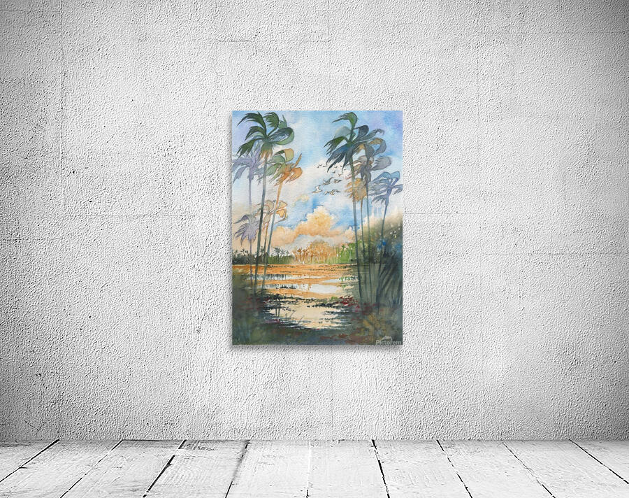 Palm Trees in the Florida Everglades by Hubert ABITBOL