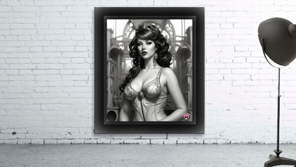 Carina Retro Age Pin Up Girl Stunning Portrait Illustraion AI Concept Art by Xzendor7 by xzendor7