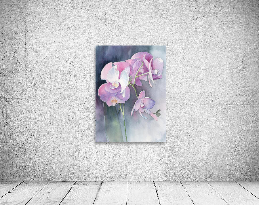 Orchids in purple and grey by Hubert ABITBOL