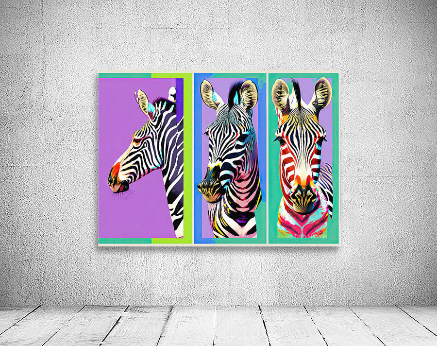 Three Zebras Wall Preview