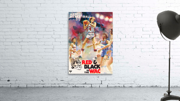 1978 San Diego State Aztecs Basketball Art by Row One Brand
