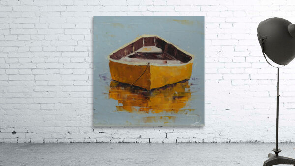 Yellow Rowboat at Anchor by Gretchen Stuppy
