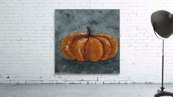 Pumpkin on Gray by Gretchen Stuppy