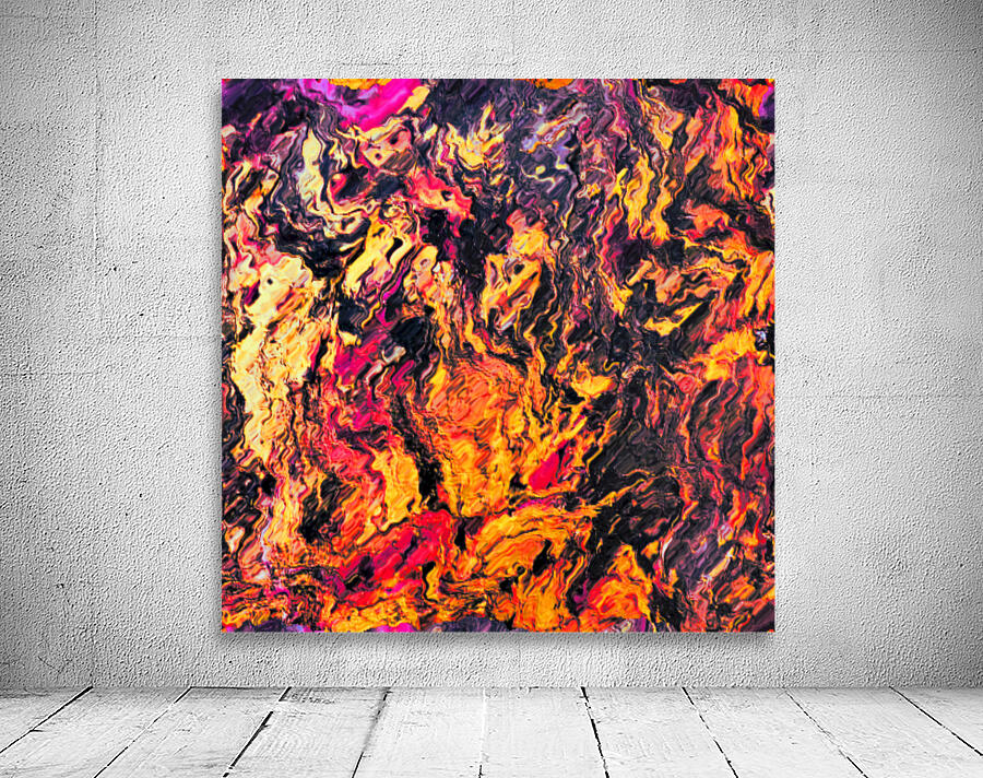 Abstract Melting Red Forms  Wall Preview