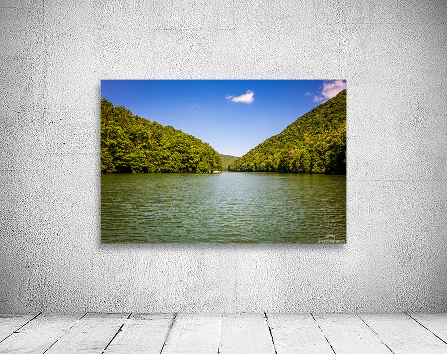 Calm view down Cheat Lake Morgantown by Steve Heap