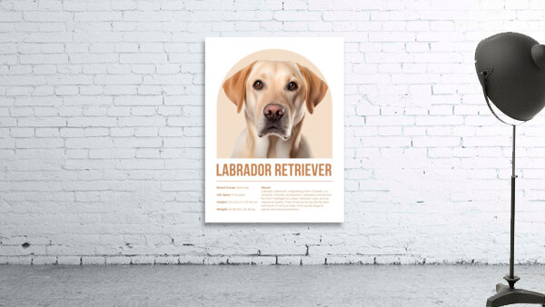 Labrador Retriever Informative Poster Wall Preview