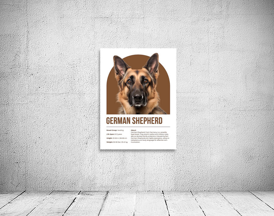 German Shepherd Informative Poster Wall Preview