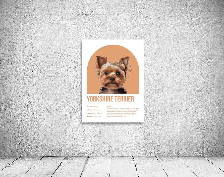 Yorkshire Terrier Informative Poster Wall Preview