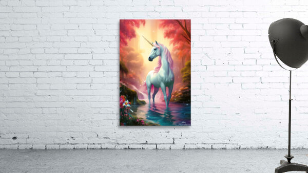 Unicorn Fantasy Wonderland 01 by Matthias Hauser Wall Art