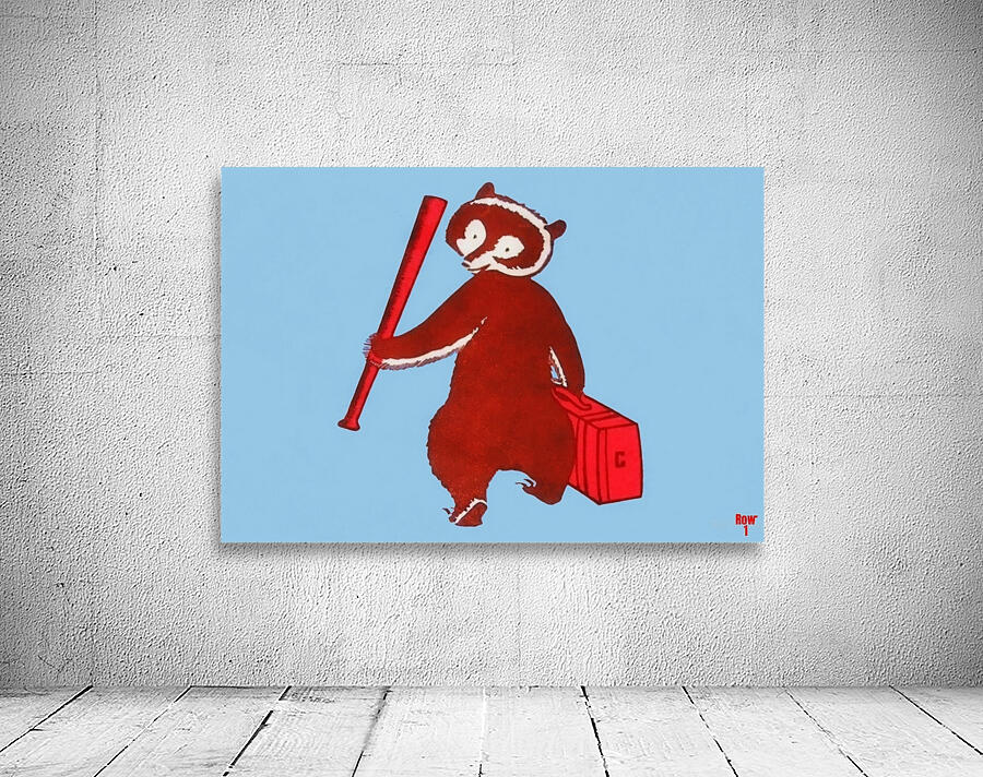 Vintage Chicago Cub with Suitcase Wall Preview