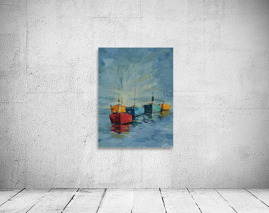 Colorful Boats by Gretchen Stuppy