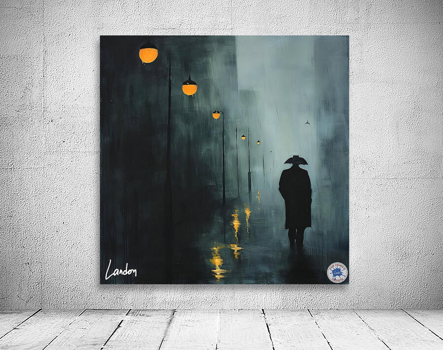 Rainy Cityscape 4 Wall Preview