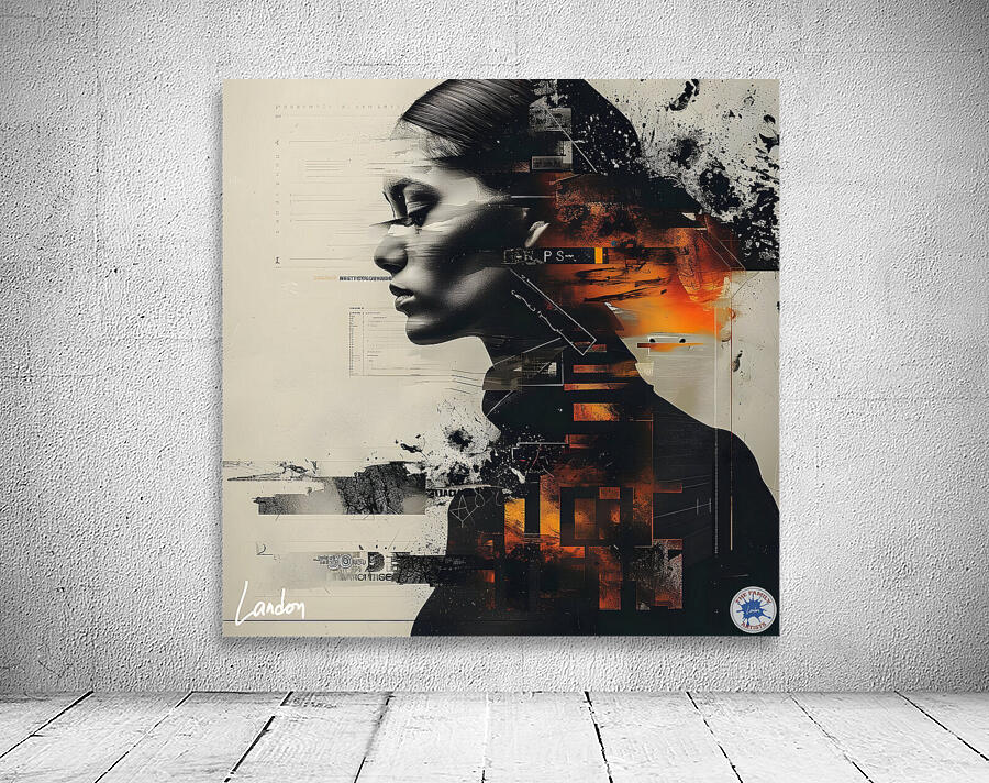 Her Digital Glitch 4 Wall Preview